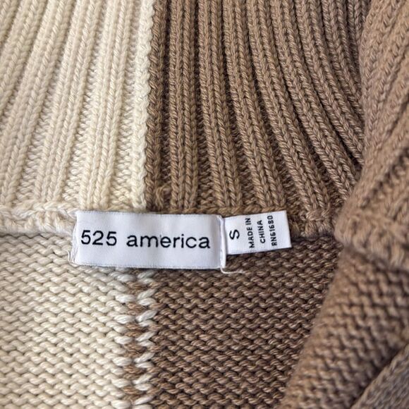 NWOT 525 America Women’s Wool/Cashmere Blend Shaker Stitch 1/2 Zip Sweater. - Picture 7 of 9